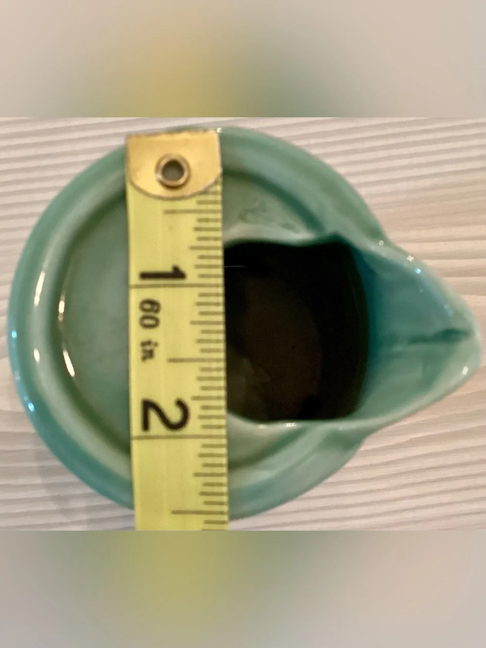 Vintage Japanese Celadon Dragon Vase Brush Pot Ceramic Green 4.5